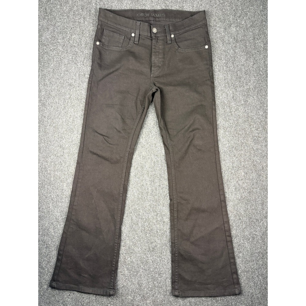 Cody James Mens 33x32 Bootcut Jeans Brown Cotton Blend Stretch Pants Fits 34x31